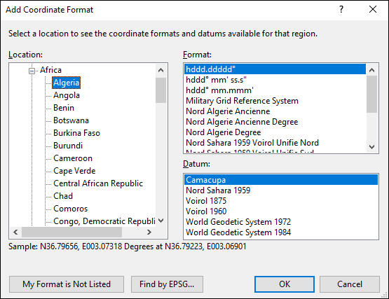 ExpertGPS is a batch coordinate converter for Algerian GPS, GIS, and CAD coordinate formats.