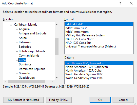 ExpertGPS is a batch coordinate converter for Cuban GPS, GIS, and CAD coordinate formats.