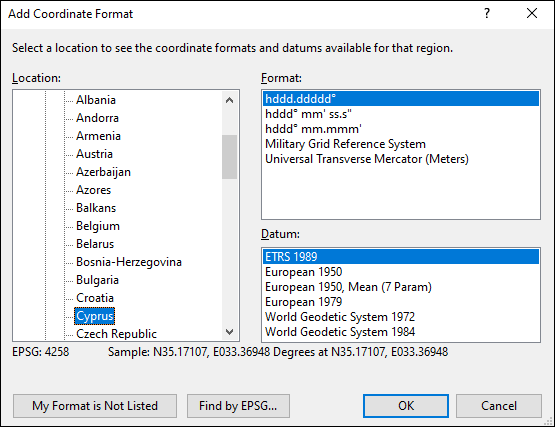 ExpertGPS is a batch coordinate converter for Cypriot GPS, GIS, and CAD coordinate formats.