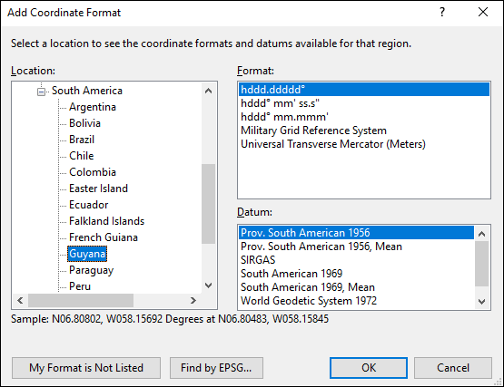 ExpertGPS is a batch coordinate converter for Guyanese GPS, GIS, and CAD coordinate formats.