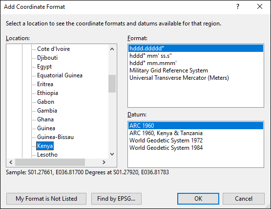 ExpertGPS is a batch coordinate converter for Kenyan GPS, GIS, and CAD coordinate formats.