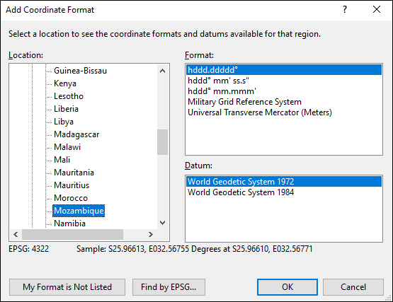 ExpertGPS is a batch coordinate converter for Mozambican GPS, GIS, and CAD coordinate formats.