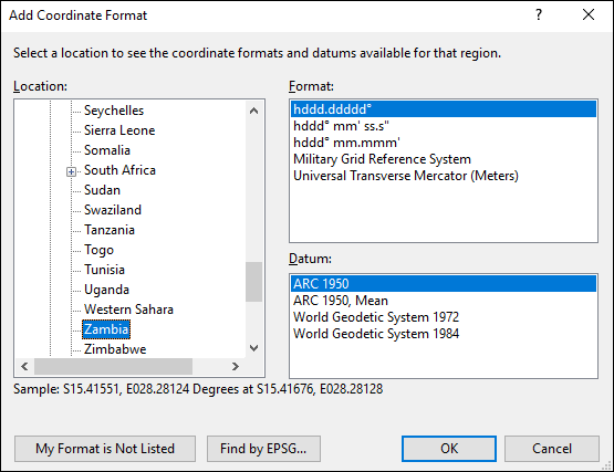 ExpertGPS is a batch coordinate converter for Zambian GPS, GIS, and CAD coordinate formats.