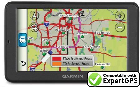 Download data from your Garmin dezl 560LT with ExpertGPS Download your Garmin dezl 560LT waypoints and tracklogs and create maps with ExpertGPS