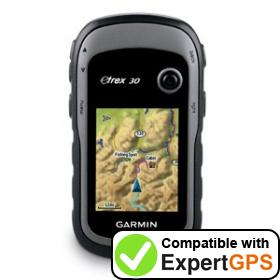 Download data from your Garmin eTrex 30 with ExpertGPS Download your Garmin eTrex 30 waypoints and tracklogs and create maps with ExpertGPS