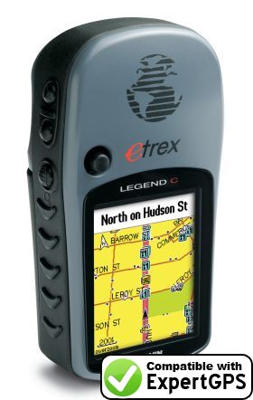 Download data from your Garmin eTrex Legend C with ExpertGPS Download your Garmin eTrex Legend C waypoints and tracklogs and create maps with ExpertGPS