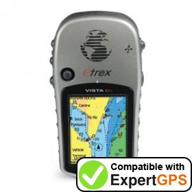 Download data from your Garmin eTrex Vista Cx with ExpertGPS Download your Garmin eTrex Vista Cx waypoints and tracklogs and create maps with ExpertGPS