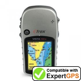 Download data from your Garmin eTrex Vista HCx with ExpertGPS Download your Garmin eTrex Vista HCx waypoints and tracklogs and create maps with ExpertGPS