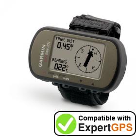 Download data from your Garmin Foretrex 401 with ExpertGPS Download your Garmin Foretrex 401 waypoints and tracklogs and create maps with ExpertGPS