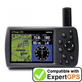 Download data from your Garmin GPSMAP 296 with ExpertGPS Download your Garmin GPSMAP 296 waypoints and tracklogs and create maps with ExpertGPS