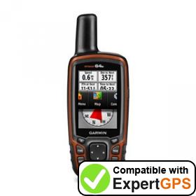 Download data from your Garmin GPSMAP 64s with ExpertGPS Download your Garmin GPSMAP 64s waypoints and tracklogs and create maps with ExpertGPS