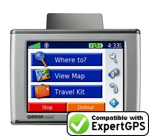 Download data from your Garmin nüvi 310 with ExpertGPS Download your Garmin nüvi 310 waypoints and tracklogs and create maps with ExpertGPS
