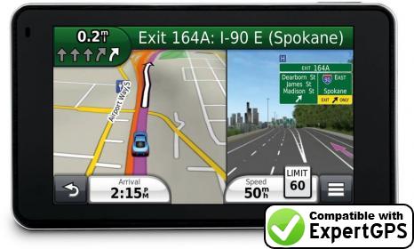 Download data from your Garmin nüvi 3490LMT with ExpertGPS Download your Garmin nüvi 3490LMT waypoints and tracklogs and create maps with ExpertGPS