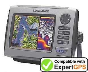 Download data from your Lowrance HDS-7 with ExpertGPS Download your Lowrance HDS-7 waypoints and tracklogs and create maps with ExpertGPS