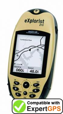 Download data from your Magellan eXplorist 210 with ExpertGPS Download your Magellan eXplorist 210 waypoints and tracklogs and create maps with ExpertGPS