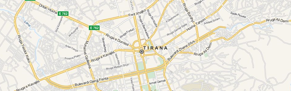 Map of Albania in ExpertGPS GPS Mapping Software
