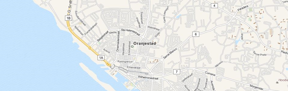 Map of Aruba in ExpertGPS GPS Mapping Software