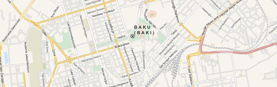 Map of Azerbaijan in ExpertGPS GPS Mapping Software