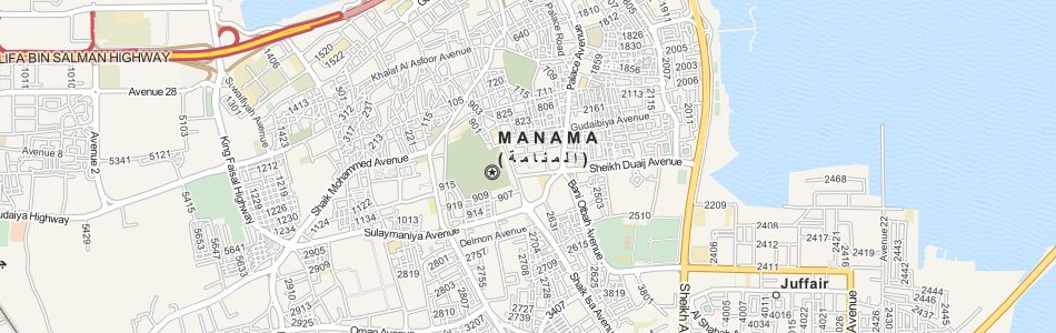 Map of Bahrain in ExpertGPS GPS Mapping Software