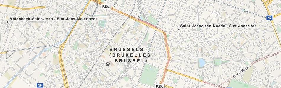 Map of Belgium in ExpertGPS GPS Mapping Software