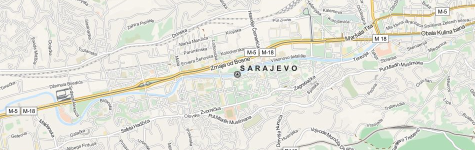 Map of Bosnia and Herzegovina in ExpertGPS GPS Mapping Software