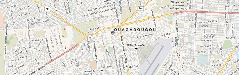 Map of Burkina Faso in ExpertGPS GPS Mapping Software