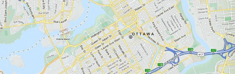 Map of Canada in ExpertGPS GPS Mapping Software