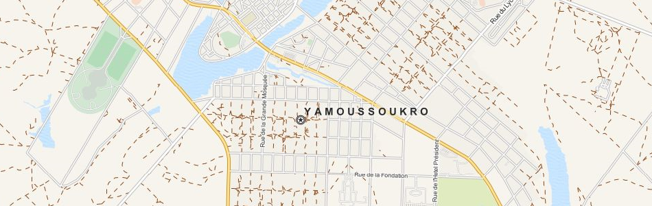 Map of Cote d'Ivoire in ExpertGPS GPS Mapping Software