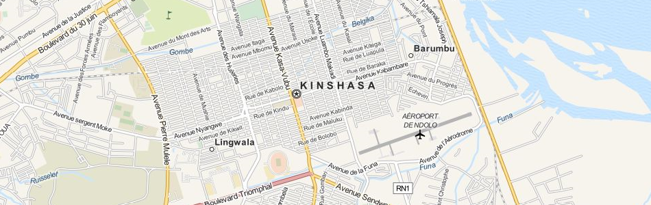 Map of Democratic Republic of the Congo in ExpertGPS GPS Mapping Software