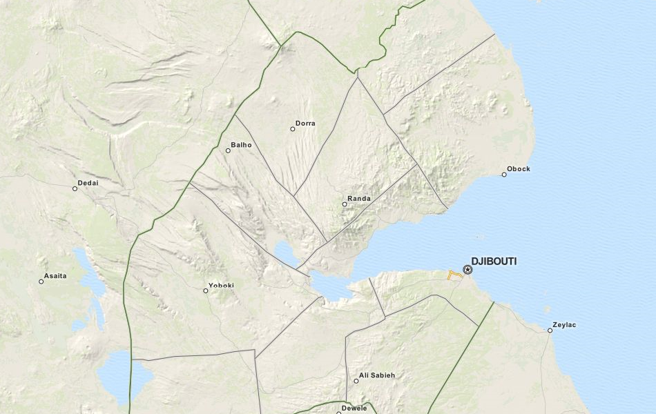 Map of Djibouti in ExpertGPS GPS Mapping Software