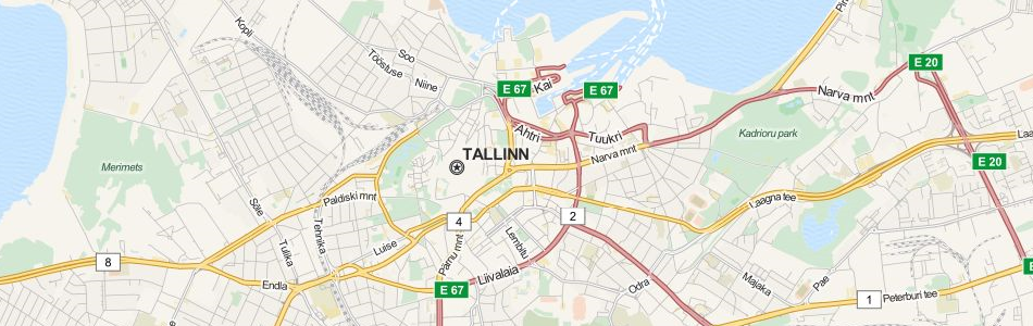 Map of Estonia in ExpertGPS GPS Mapping Software
