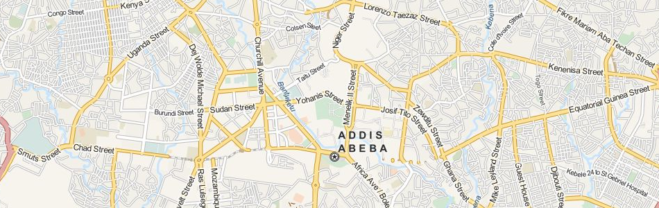 Map of Ethiopia in ExpertGPS GPS Mapping Software