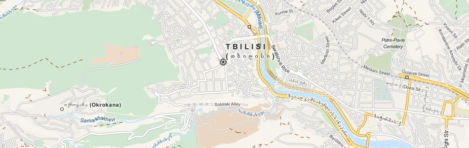 Map of Georgia in ExpertGPS GPS Mapping Software
