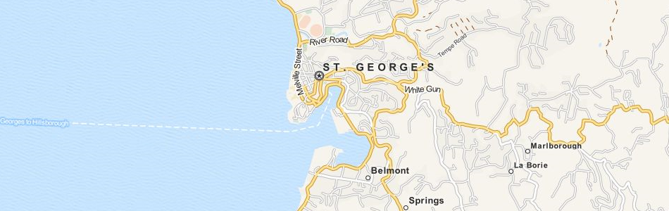 Map of Grenada in ExpertGPS GPS Mapping Software