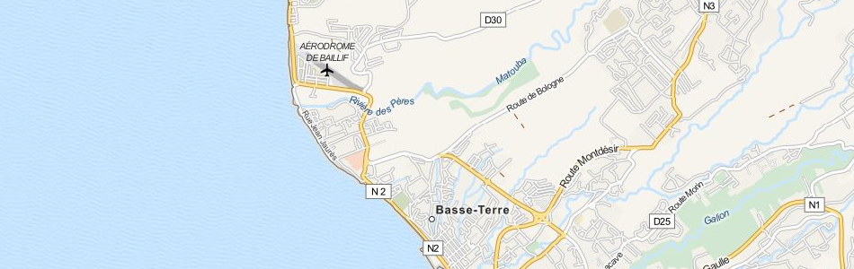 Map of Guadeloupe in ExpertGPS GPS Mapping Software