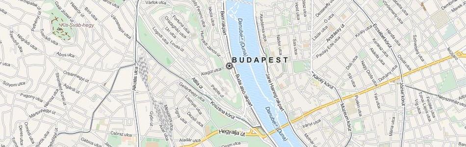 Map of Hungary in ExpertGPS GPS Mapping Software