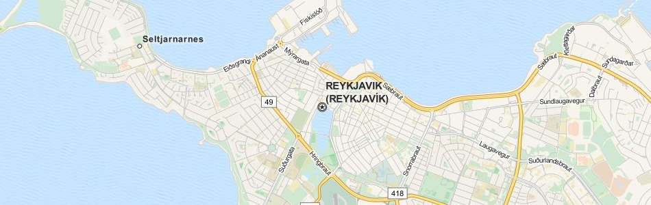 Map of Iceland in ExpertGPS GPS Mapping Software