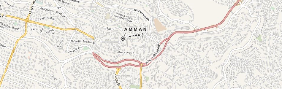 Map of Jordan in ExpertGPS GPS Mapping Software