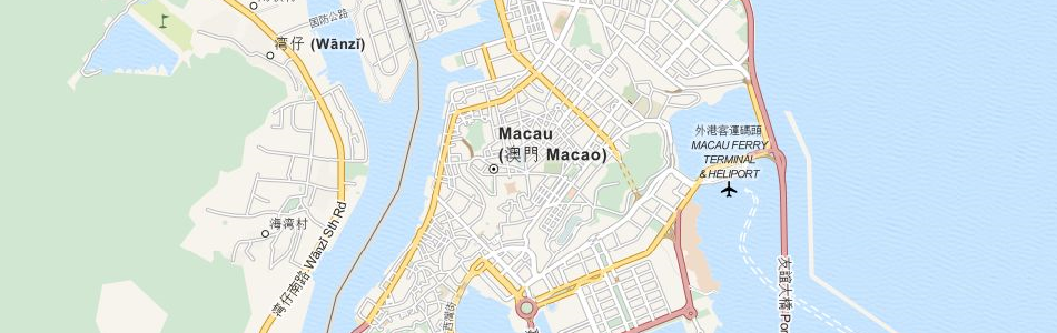 Map of Macau in ExpertGPS GPS Mapping Software