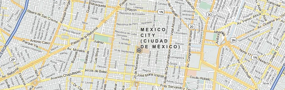 Map of Mexico in ExpertGPS GPS Mapping Software