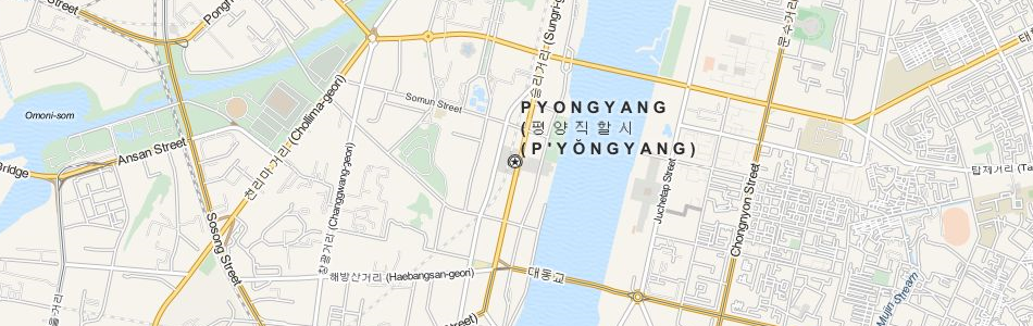 Map of North Korea in ExpertGPS GPS Mapping Software