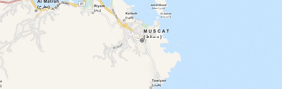 Map of Oman in ExpertGPS GPS Mapping Software