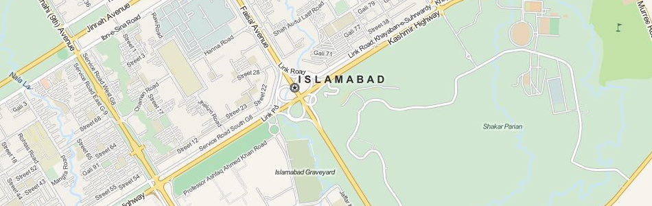 Map of Pakistan in ExpertGPS GPS Mapping Software