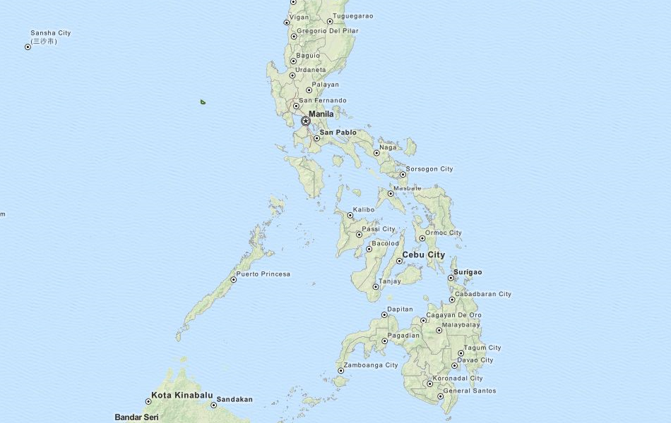 Map of Philippines in ExpertGPS GPS Mapping Software