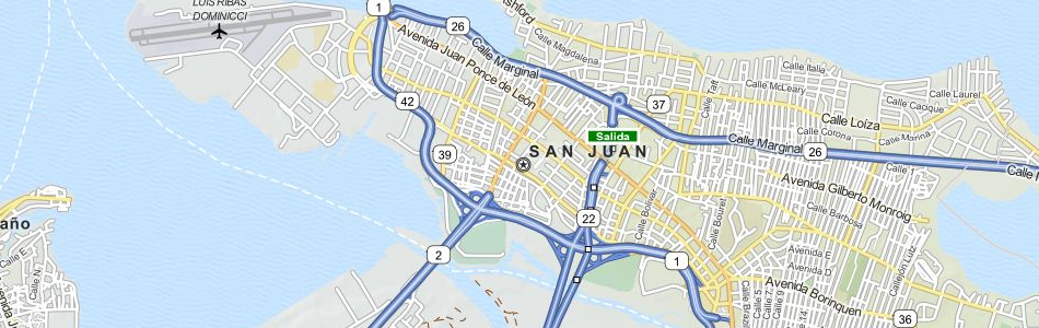 Map of Puerto Rico in ExpertGPS GPS Mapping Software