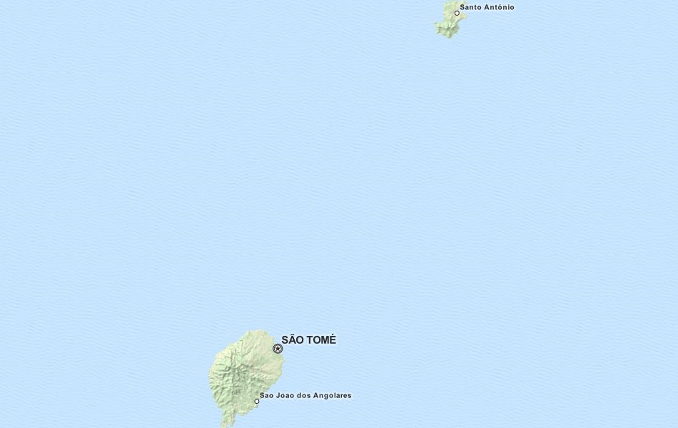 Map of Sao Tome and Principe in ExpertGPS GPS Mapping Software