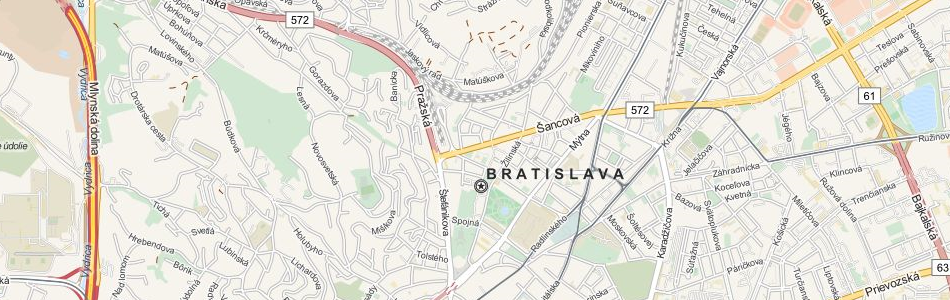 Map of Slovakia in ExpertGPS GPS Mapping Software