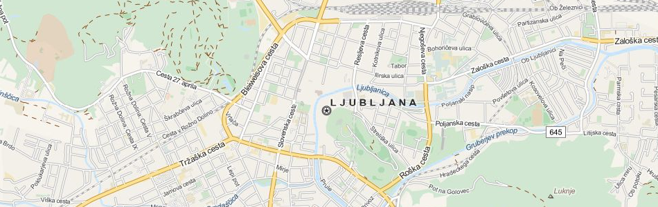 Map of Slovenia in ExpertGPS GPS Mapping Software