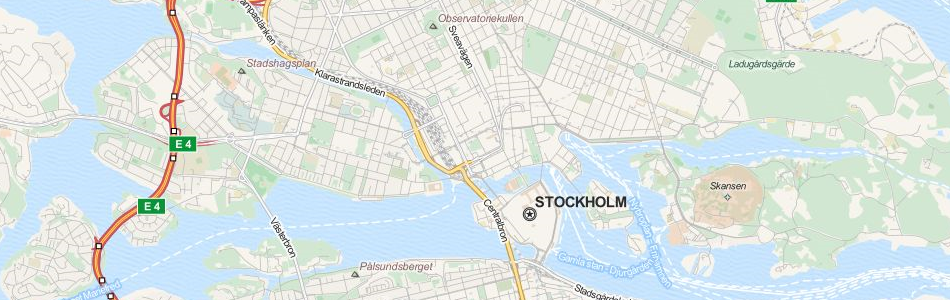 Map of Sweden in ExpertGPS GPS Mapping Software