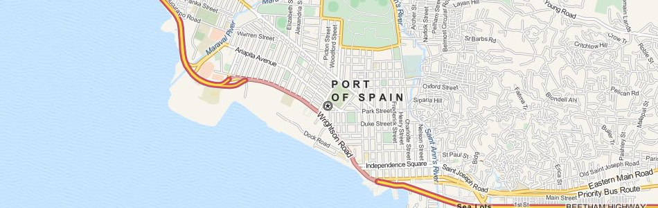 Map of Trinidad And Tobago in ExpertGPS GPS Mapping Software